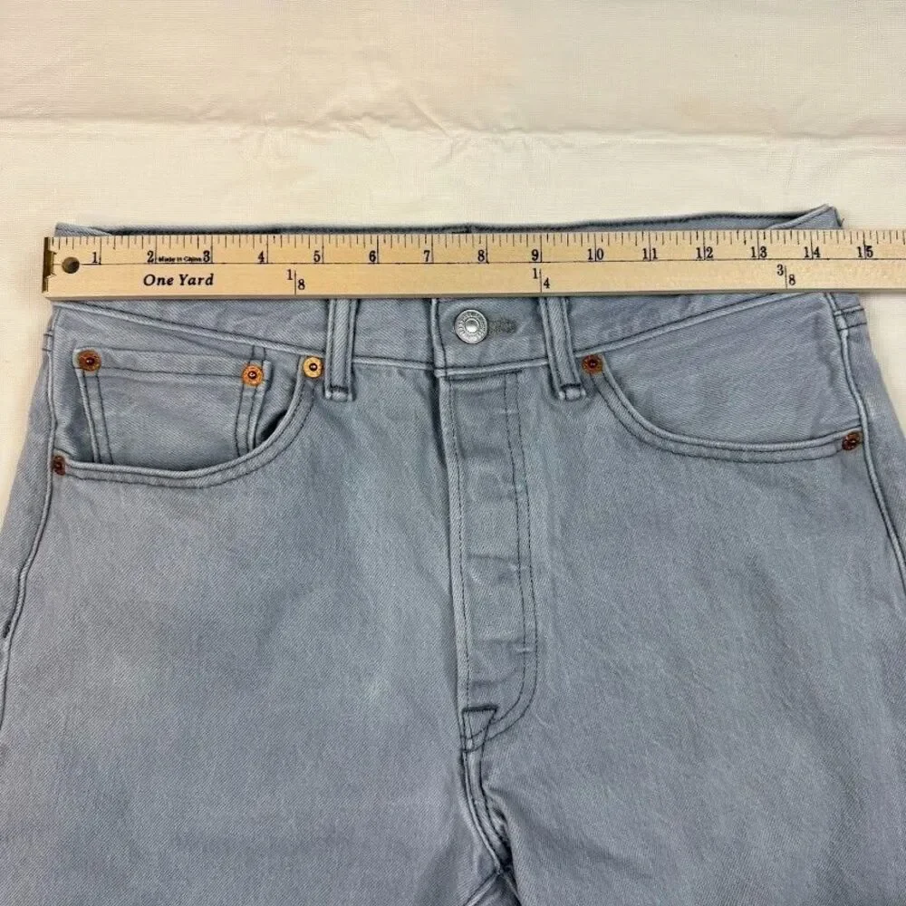 Levi's 501 Original Fit Jeans in "Silver Rigid" (Grey), 32x34 (measures 29x30) - Picture 10 of 13
